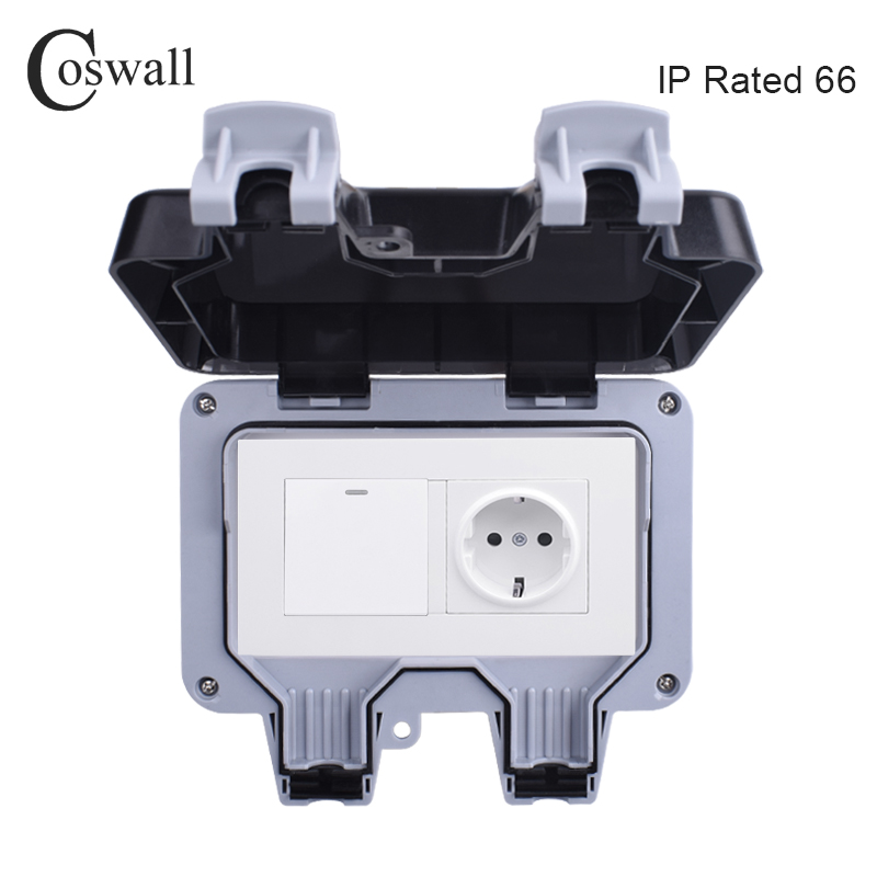 Outdoor Lighting No Outlet - Coswall IP66 Weatherproof Waterproof Outdoor Wall