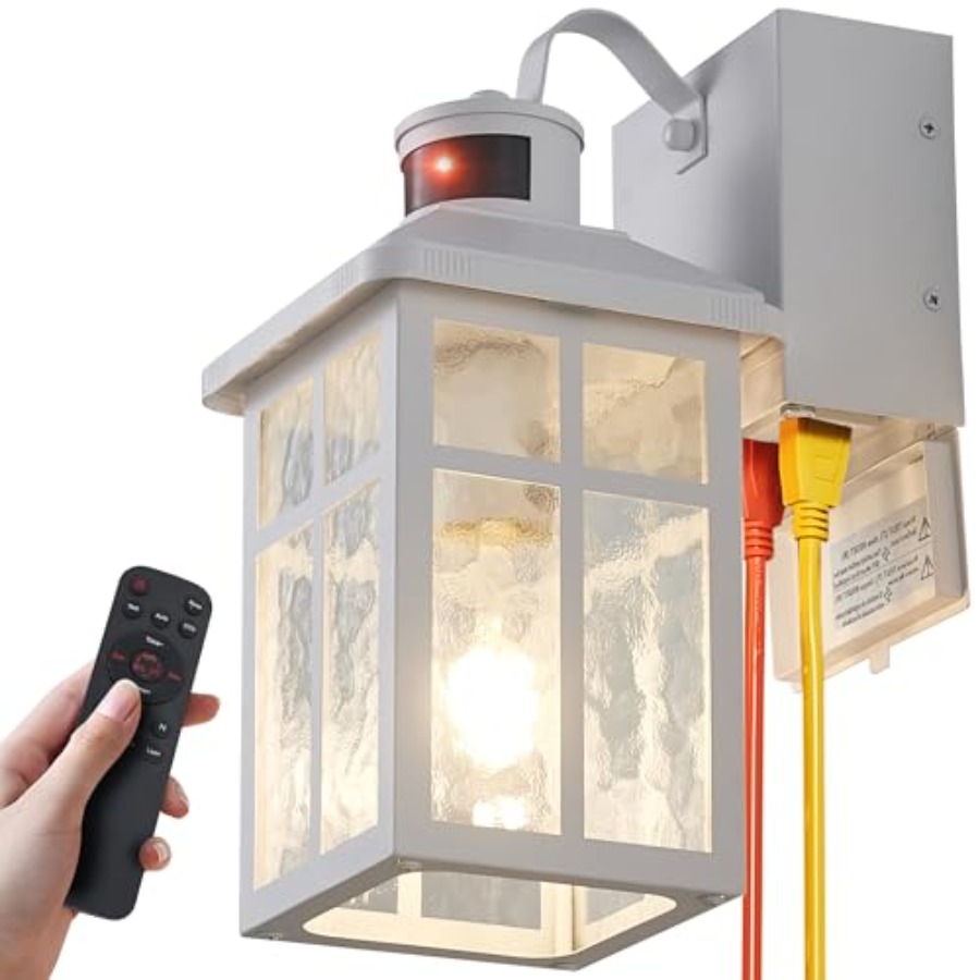 Outdoor Lighting No Outlet - Porch Light with Outlet and Remote