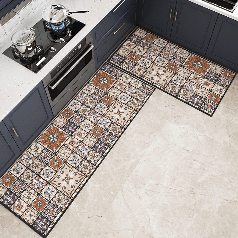 Outdoor Lighting Online - Bohemian Plaid Kitchen Floor Mat Non-slip