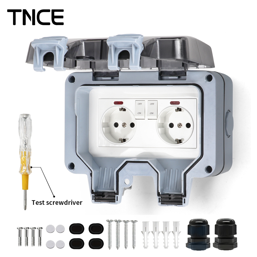 Outdoor Lighting No Outlet - TNCE IP66 Waterproof Socket outdoor 16A