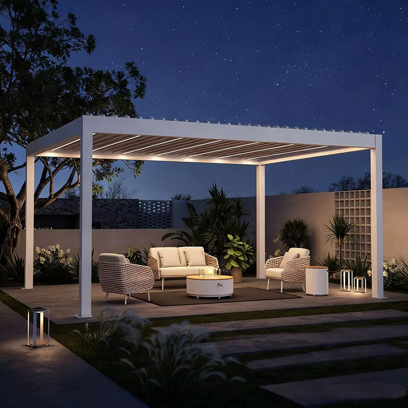 Outdoor Lighting Gazebo - Outdoor Rust Proof Heavy Duty Pavilion
