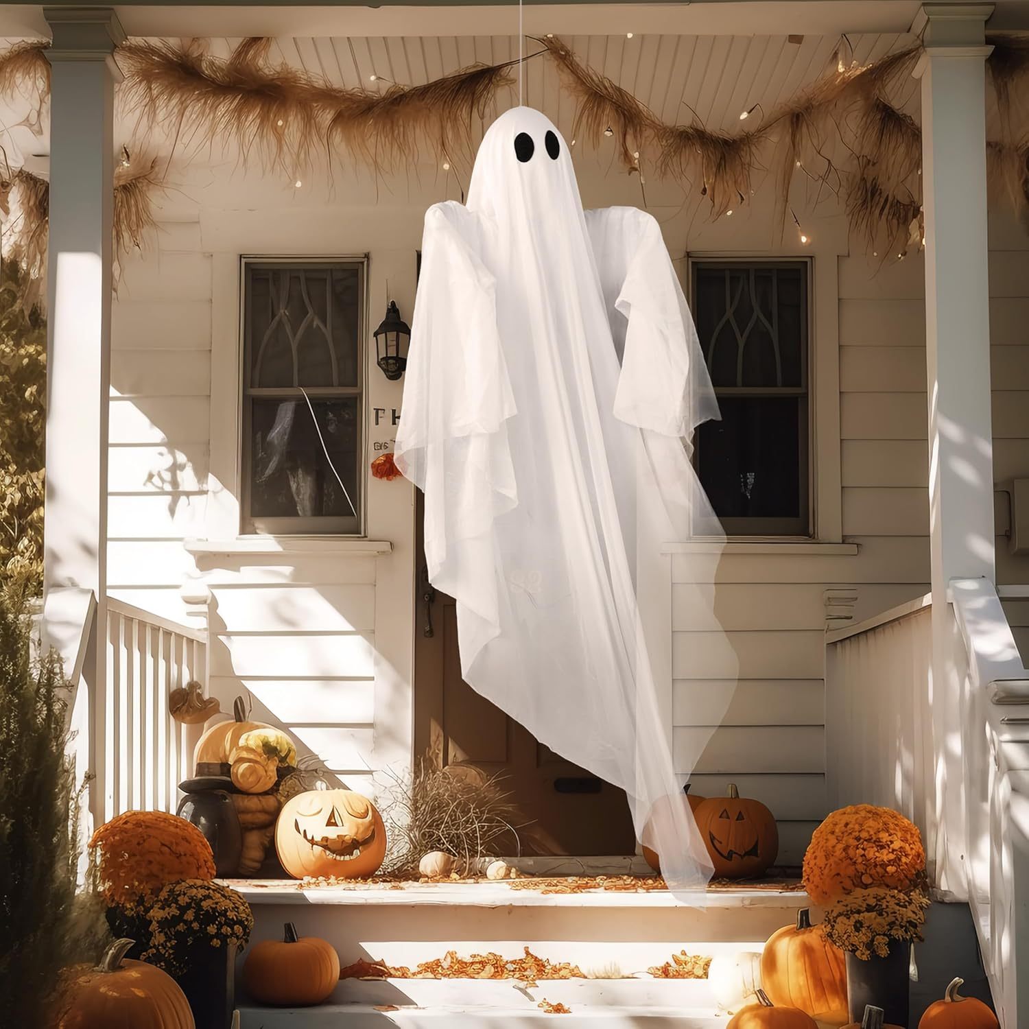 Outdoor Lighting Gazebo - Halloween Hanging Light up Ghost with