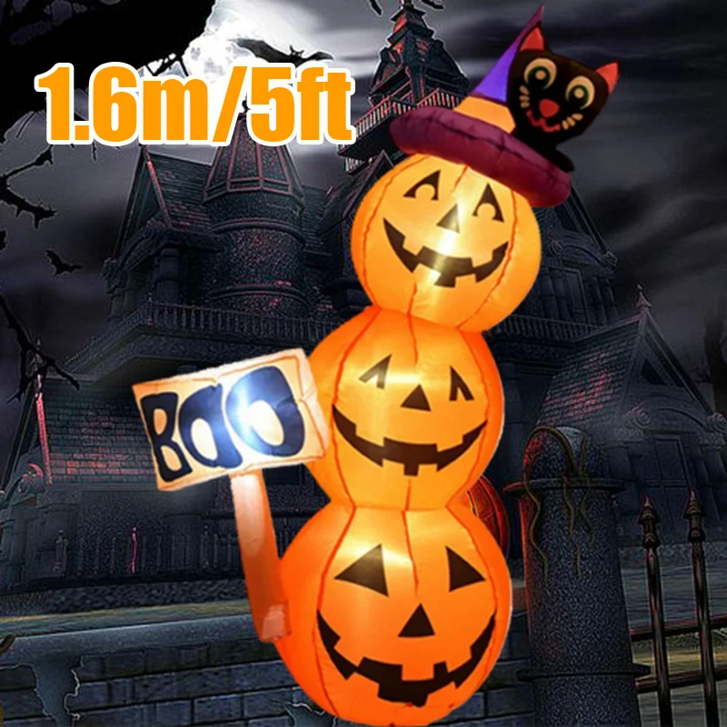 Outdoor Lighting Gazebo - 1.6M/5FT Halloween Inflatable Model Pumpkin Built-in