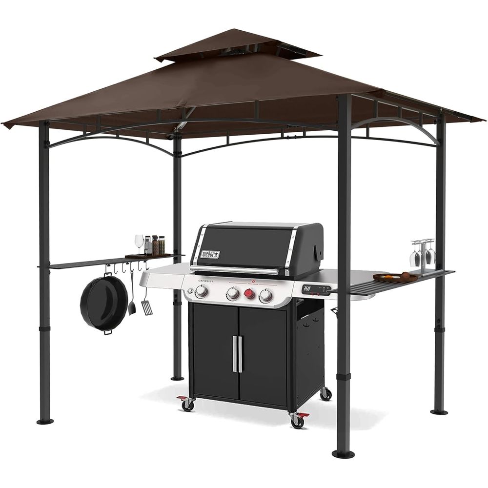 Outdoor Lighting Gazebo - 8ft x 5ft Outdoor BBQ Gazebo