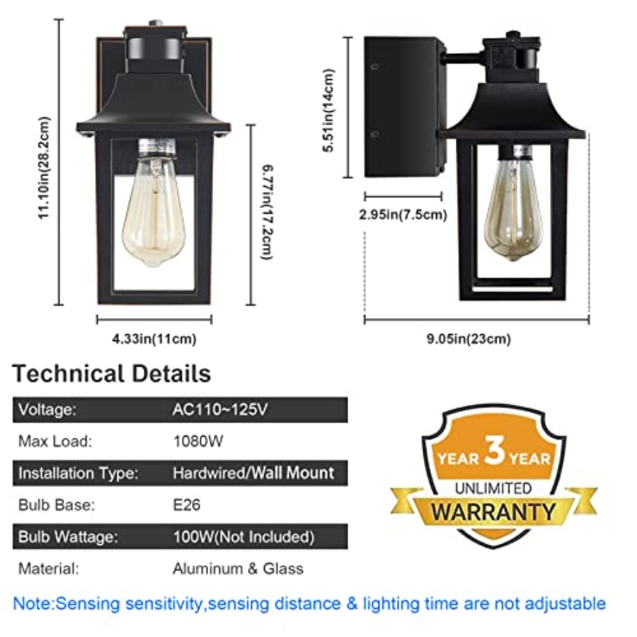 Porch Light with GFCI Outlet D - Outdoor Lighting No Outlet review and price