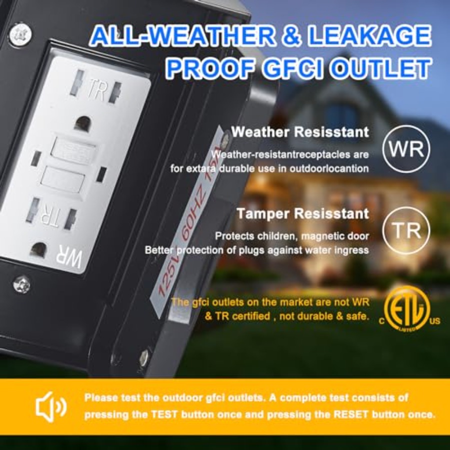 Porch Light with GFCI Outlet D - Outdoor Lighting No Outlet review and price