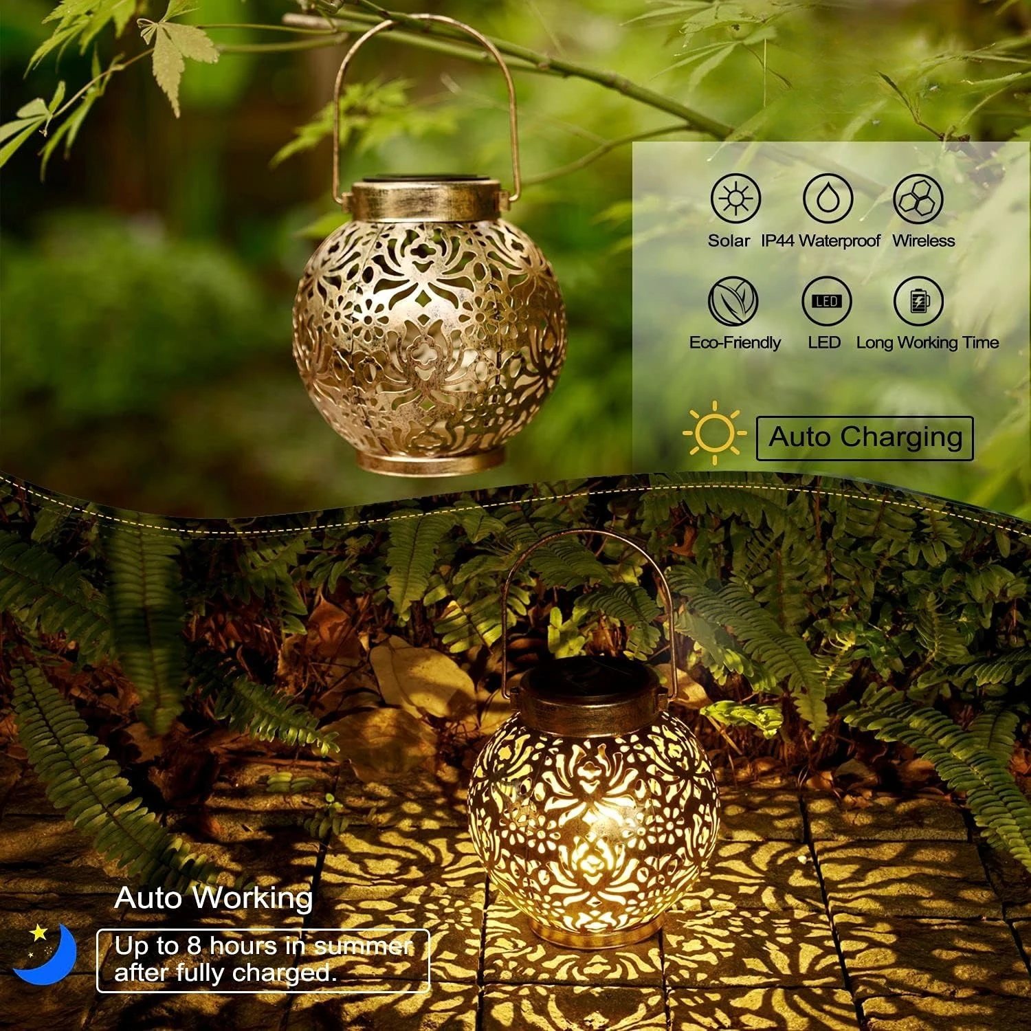 1-6PCS Moroccan Solar Lanterns - Outdoor Lighting Gazebo review and price