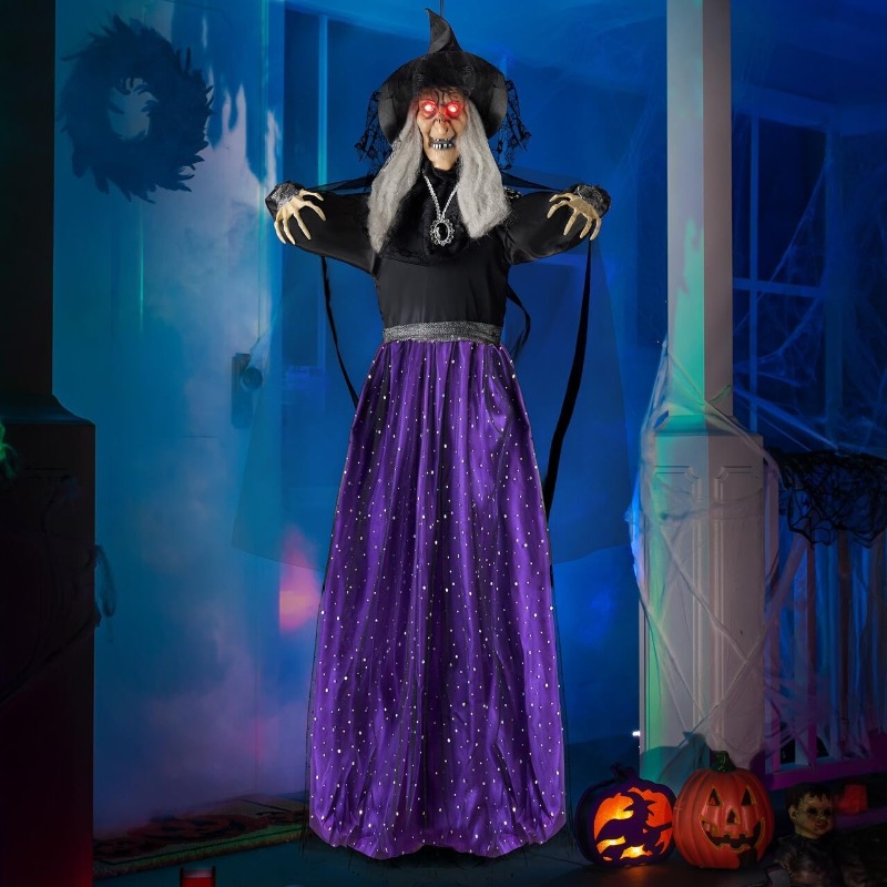 47'' Animated Witch Halloween  - Outdoor Lighting Gazebo review and price