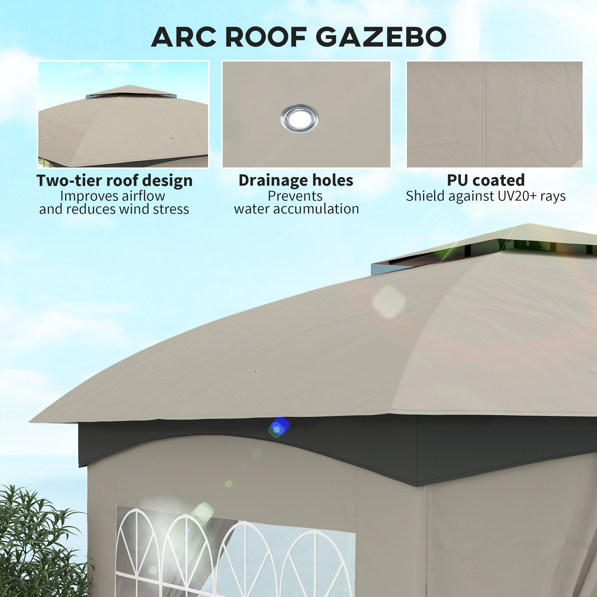 11' X 11' Outdoor Gazebo with  - Outdoor Lighting Gazebo review and price